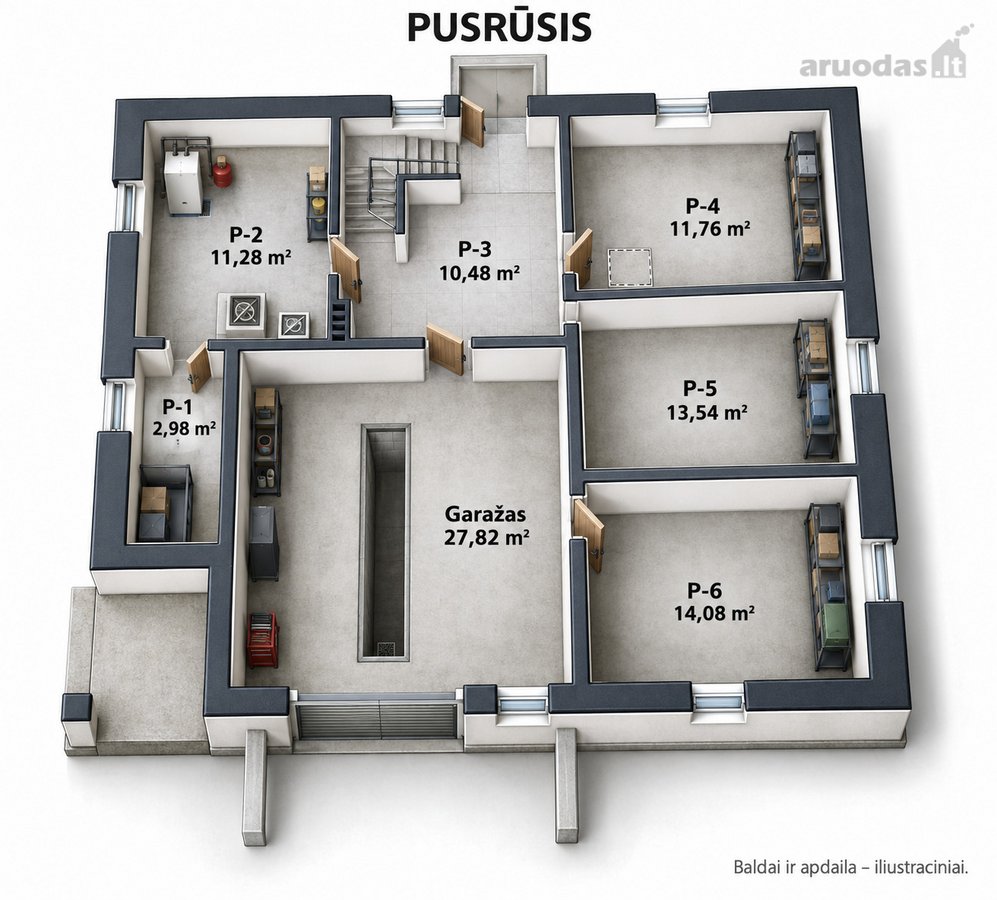 Parduodamas 1 aukšto mūrinis namas su - nuotraukos Nr. 24