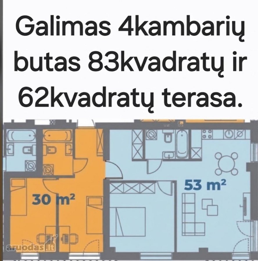 Išskirtinis 2 kambarių butas su 51 m² - nuotraukos Nr. 16