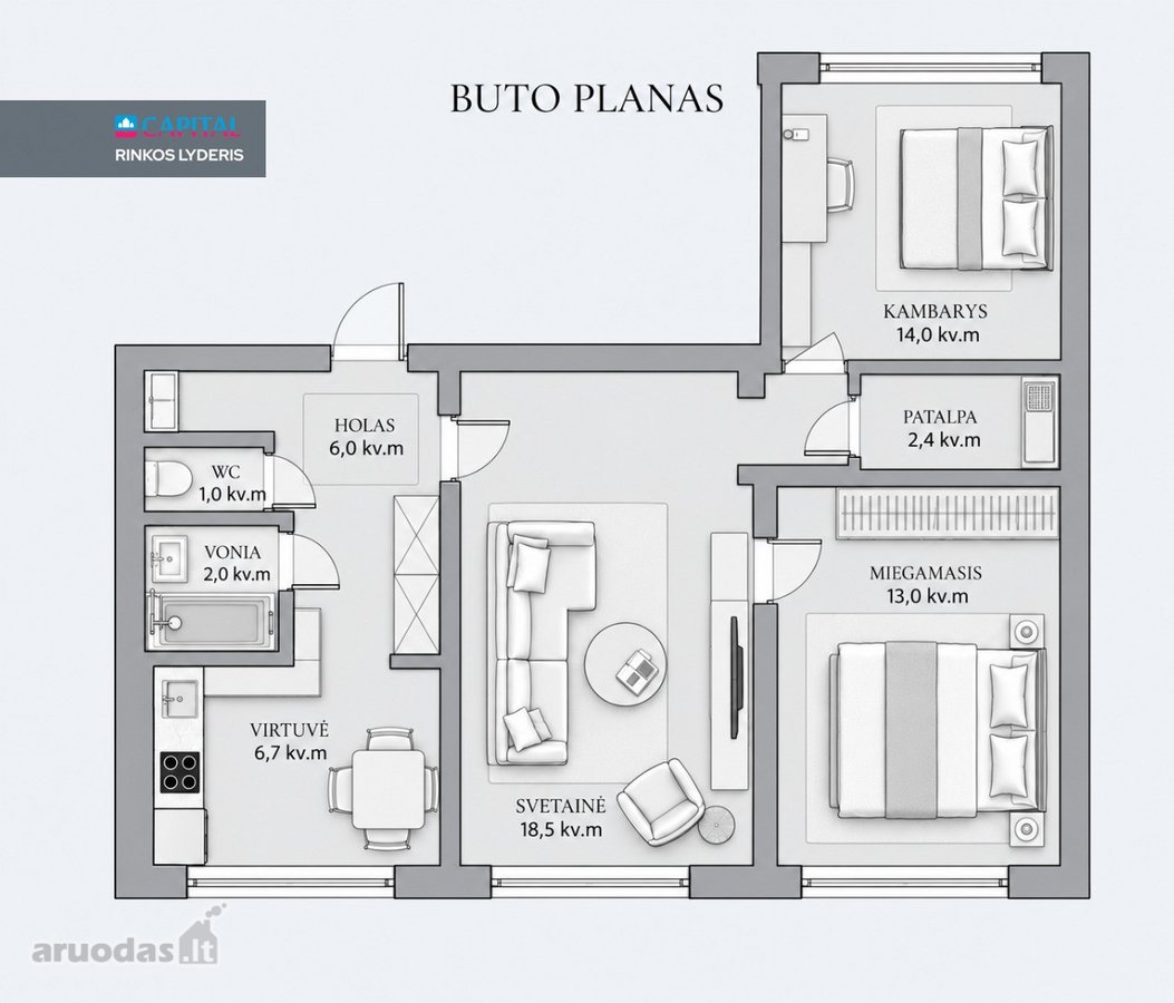 3 Kambarių Butas Karoliniškėse, A. P. - nuotraukos Nr. 28