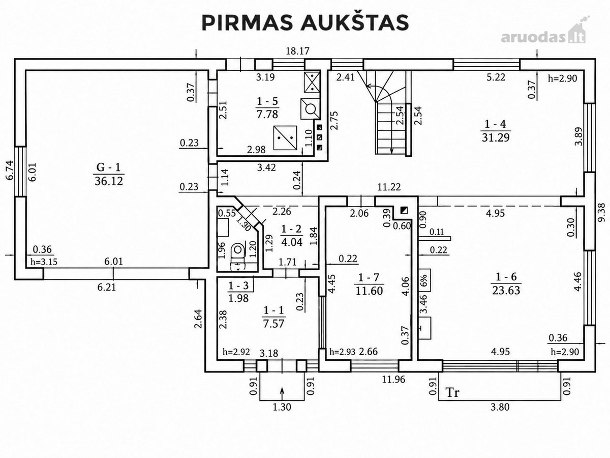 Namas gausiai šeimai Aleksote – 208,87 m² - nuotraukos Nr. 86