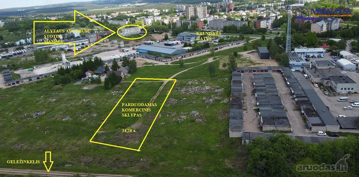 34,28 a Komercinės Paskirties Sklypas Alytuje. - nuotraukos Nr. 2