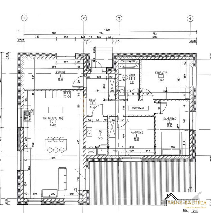 Erdvus 120.27 M² Namas 10 Arų Sklype 3 - nuotraukos Nr. 23