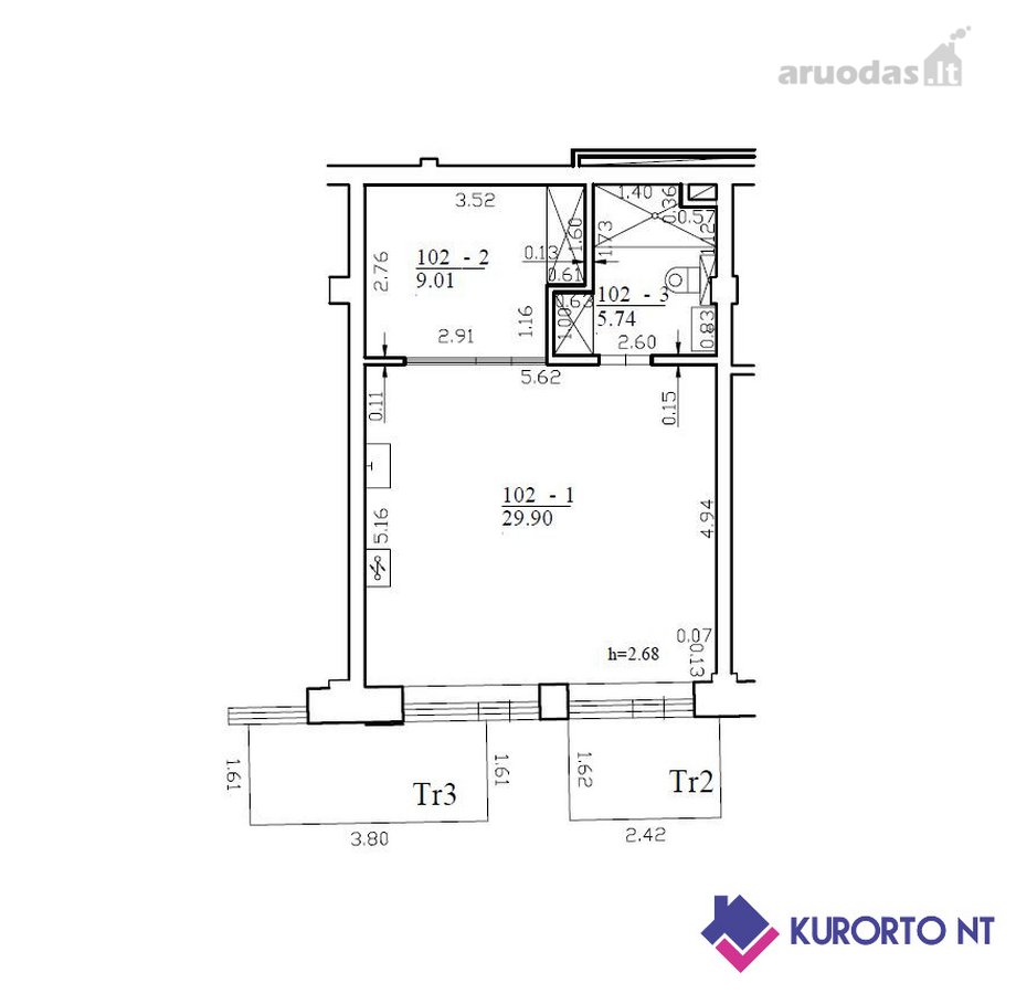 Parduodamas Jaukus 2 Kambarių Butas Su Terasa - nuotraukos Nr. 18