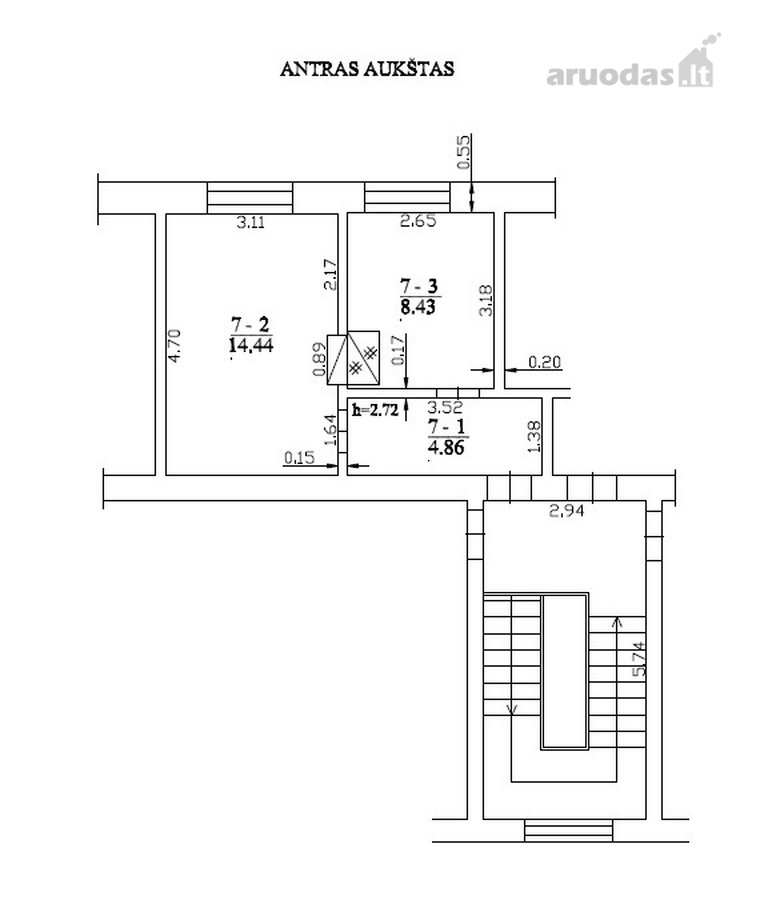1 kambario butas su priklausiniais - nuotraukos Nr. 13