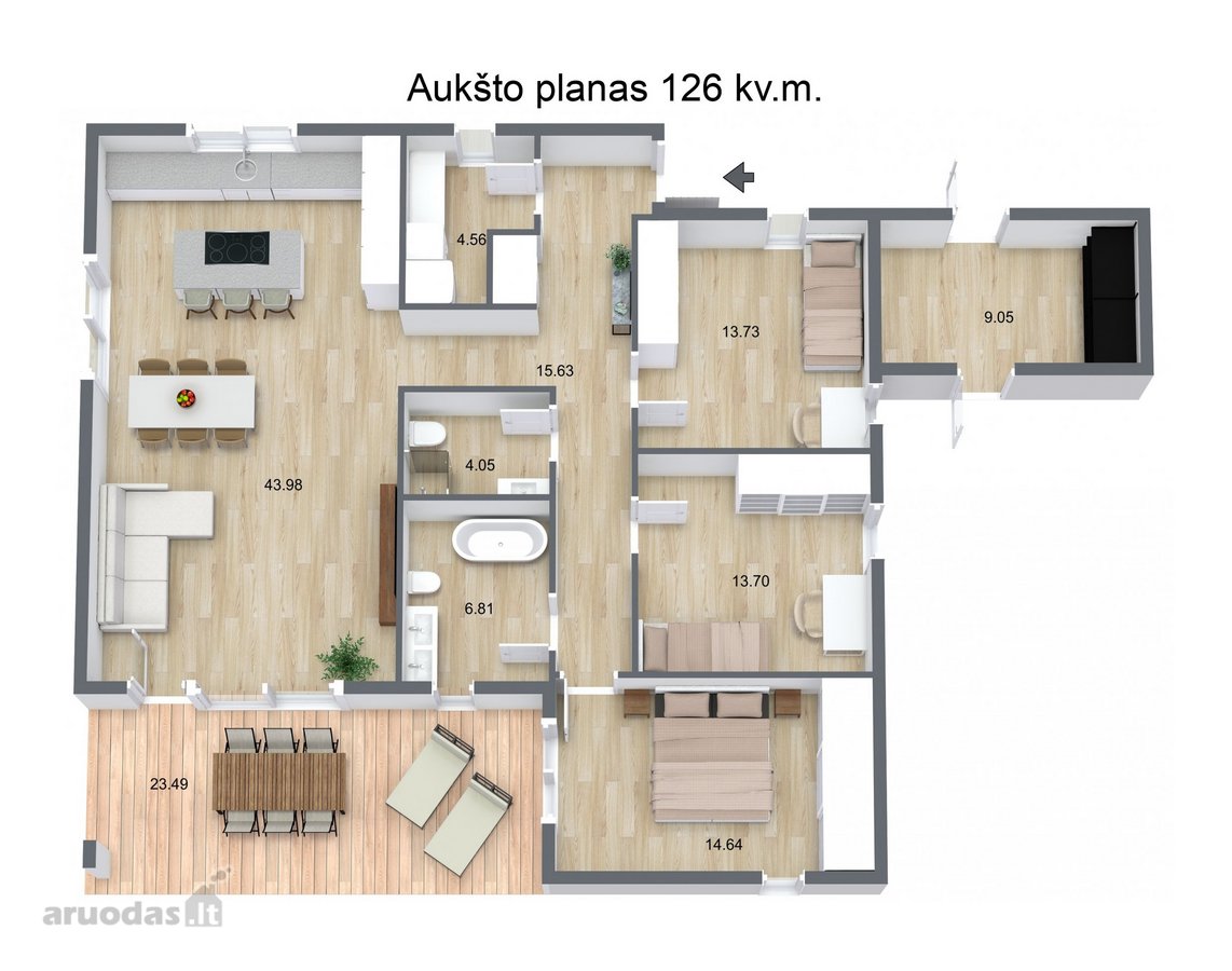 Modernus Namas Aukštomis Lubomis Paupiuose, - nuotraukos Nr. 5