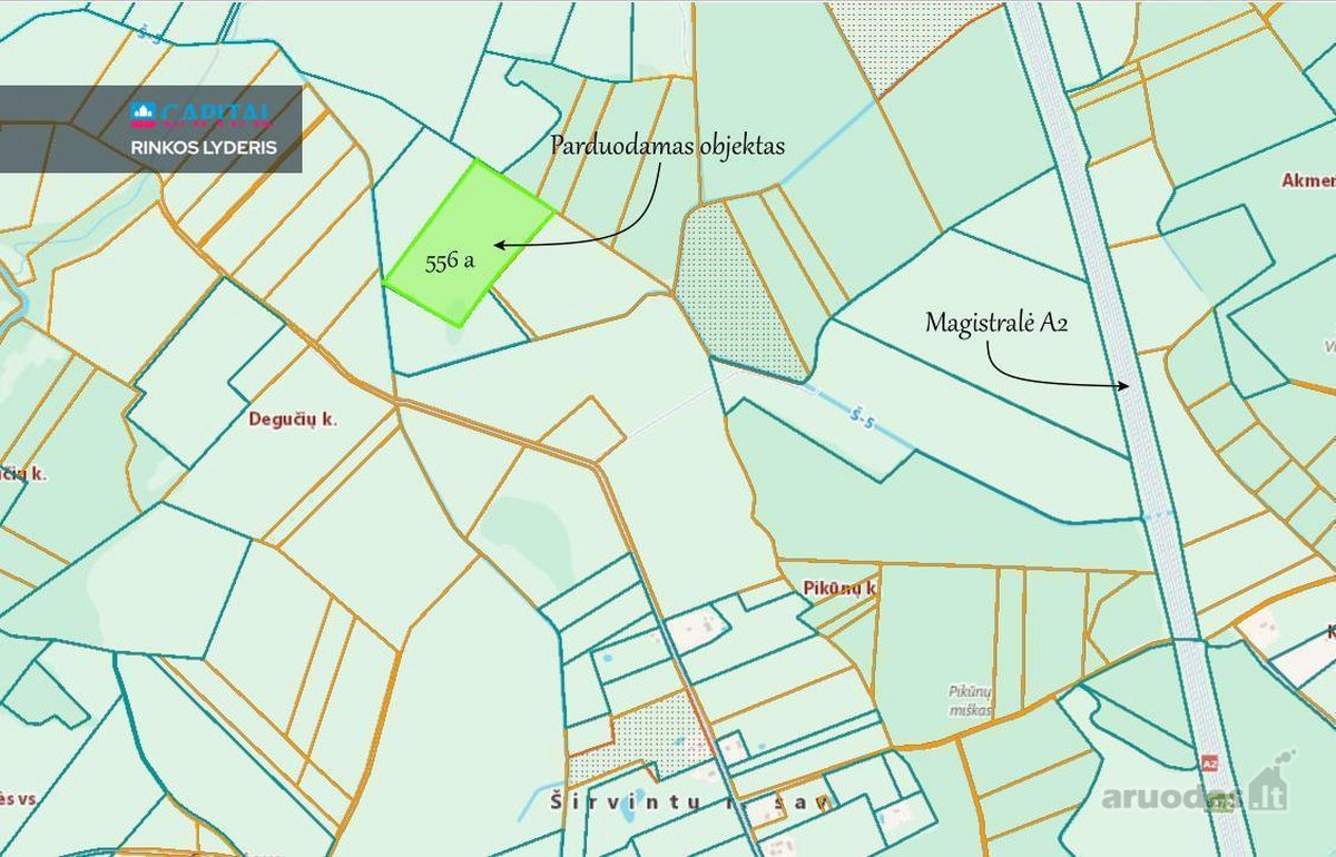 Širvintų R. Degučių Kaime Parduodamas 5,56 Ha - nuotraukos Nr. 2