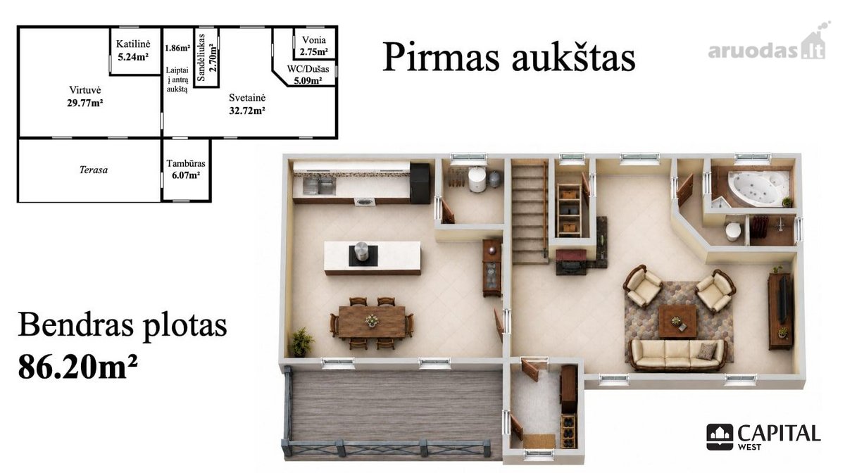 Parduodama sodyba šalia Priekulės, Drukių - nuotraukos Nr. 32