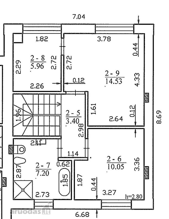 Parduodamas 87 m² sublokuotas namas su 4 arų - nuotraukos Nr. 33