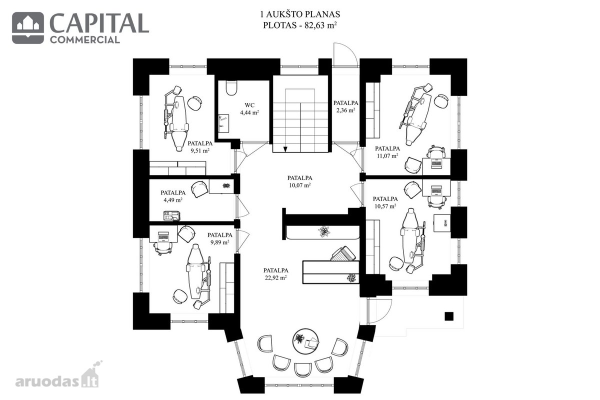 Nuomojamos 162,23 m2 Odontologijos Veiklai - nuotraukos Nr. 21