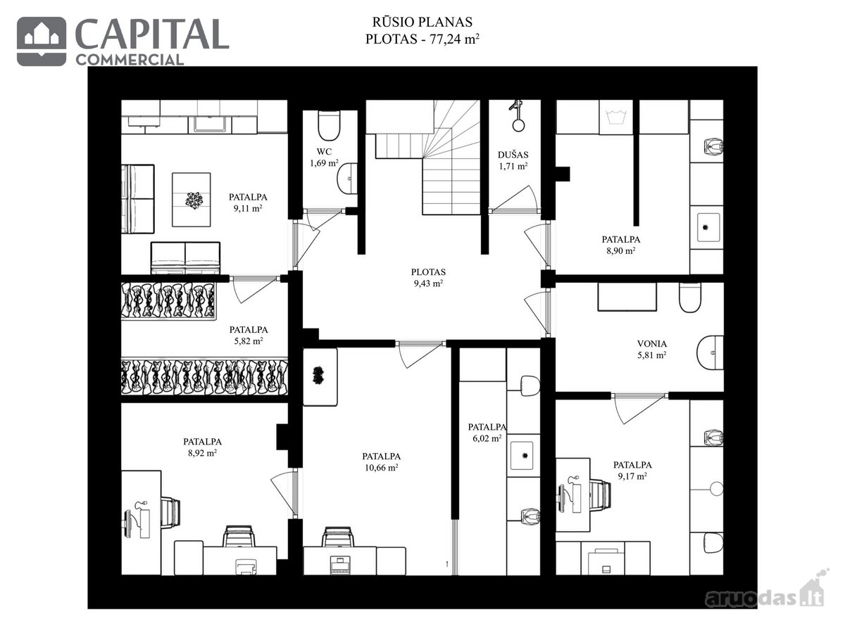 Nuomojamos 162,23 m2 Odontologijos Veiklai - nuotraukos Nr. 23