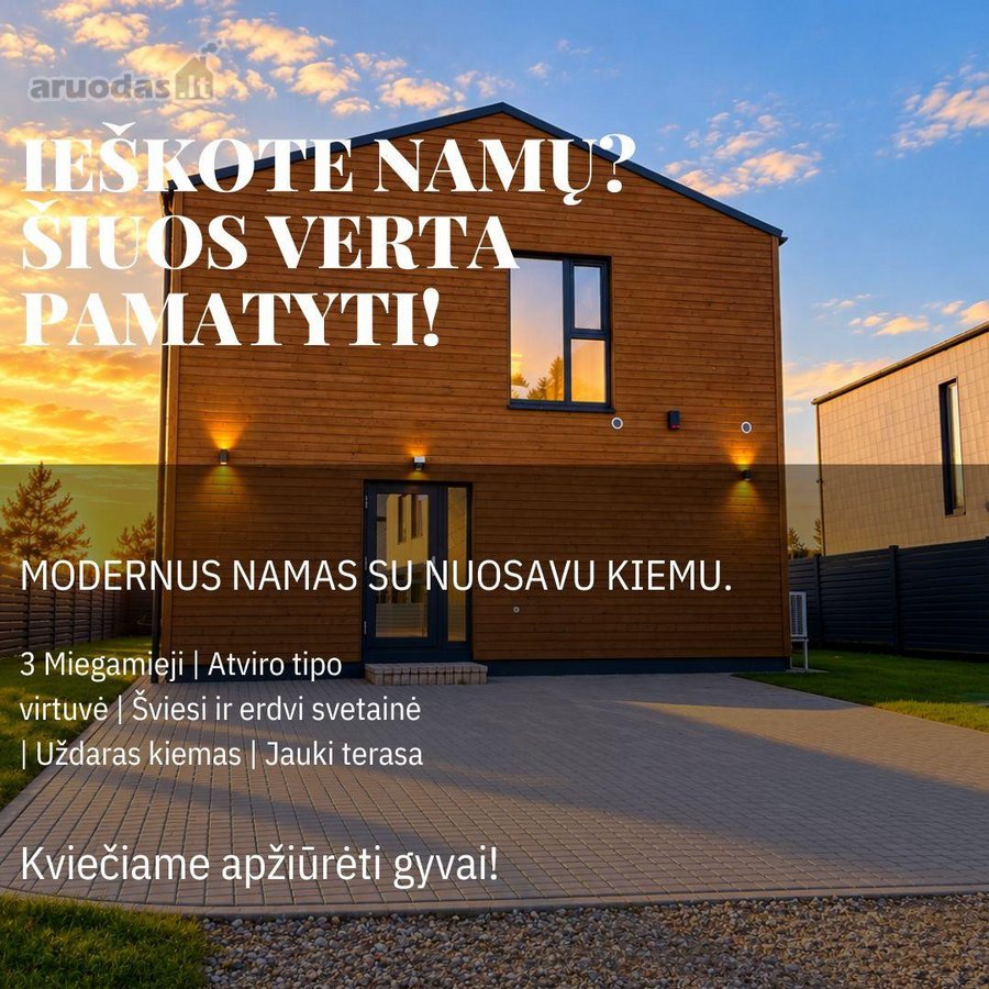 Parduodamas Pilnai Įrengtas A++ Klasės Namas - nuotraukos Nr. 2