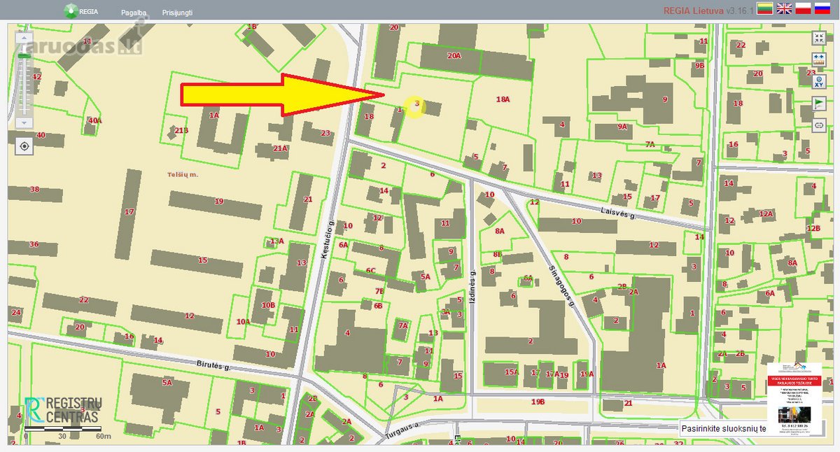 Centre, 36 arų sklypas, Laisvės g 3, Telšiai, - nuotraukos Nr. 5