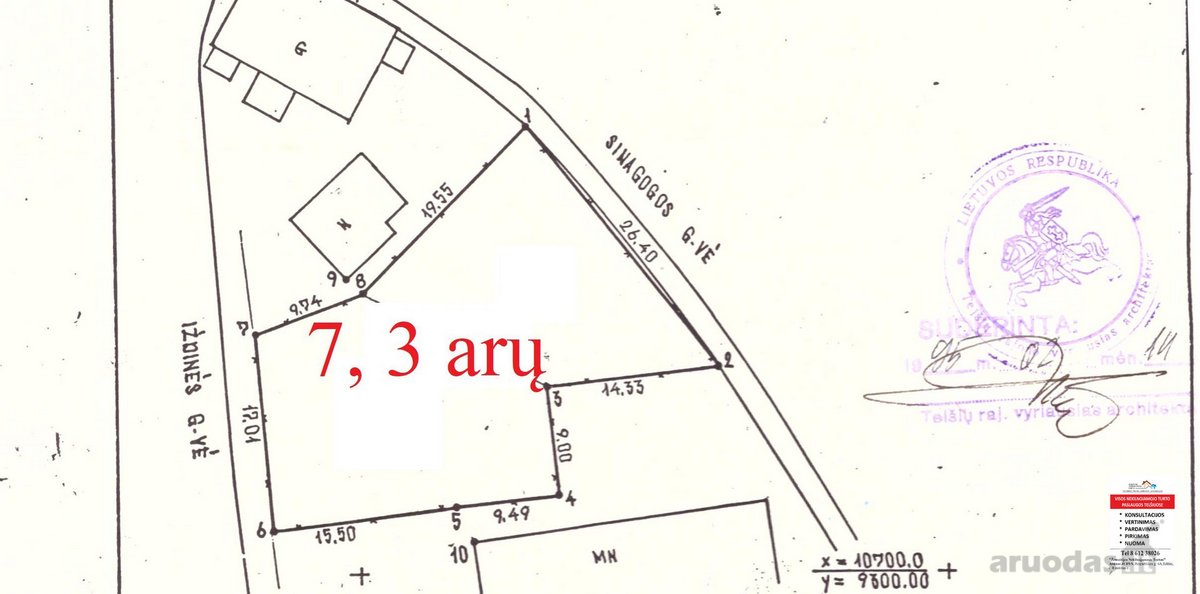 Centre, šalia Sinagogos, parduodamas 7, 3 arų - nuotraukos Nr. 7