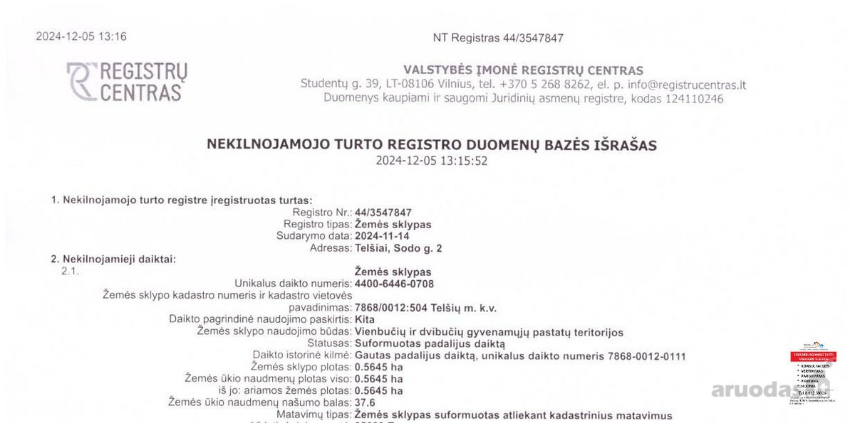Centre, parduodamas sklypas, adresas Sodo g2 - nuotraukos Nr. 4