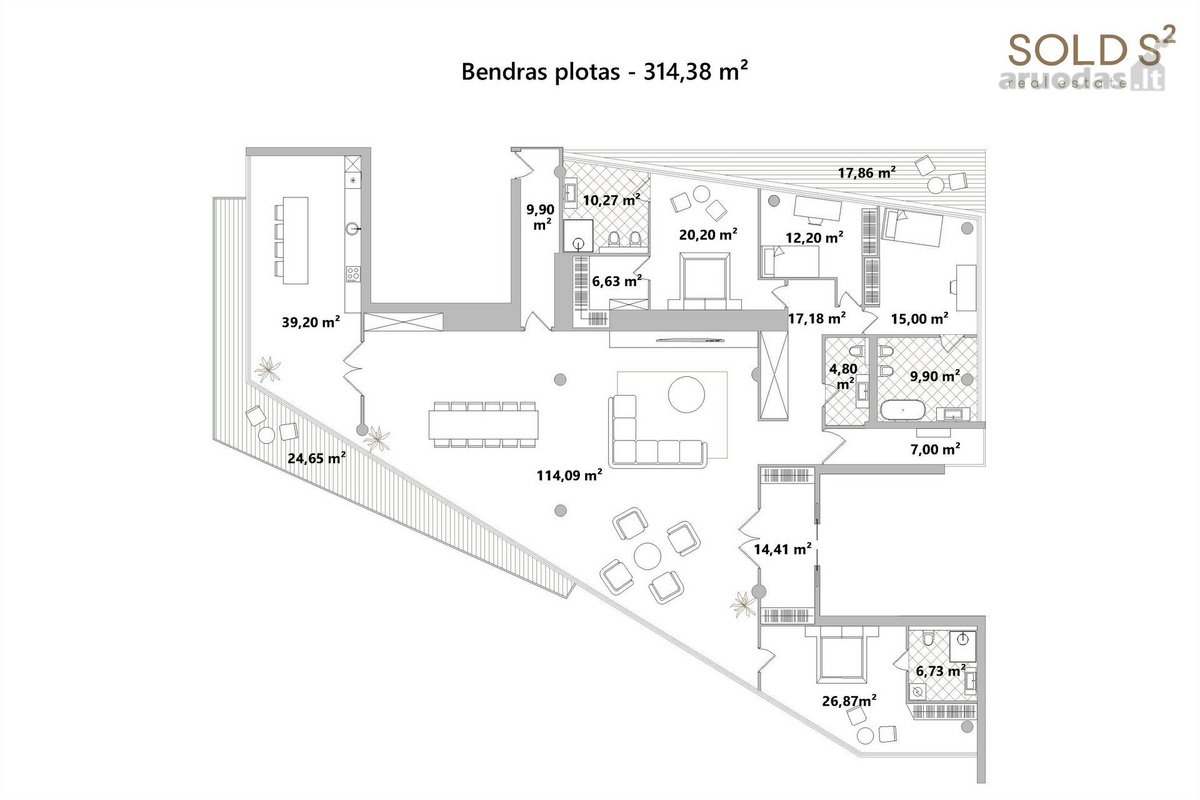 Į aukščiausiai esančius apartamentus - nuotraukos Nr. 6