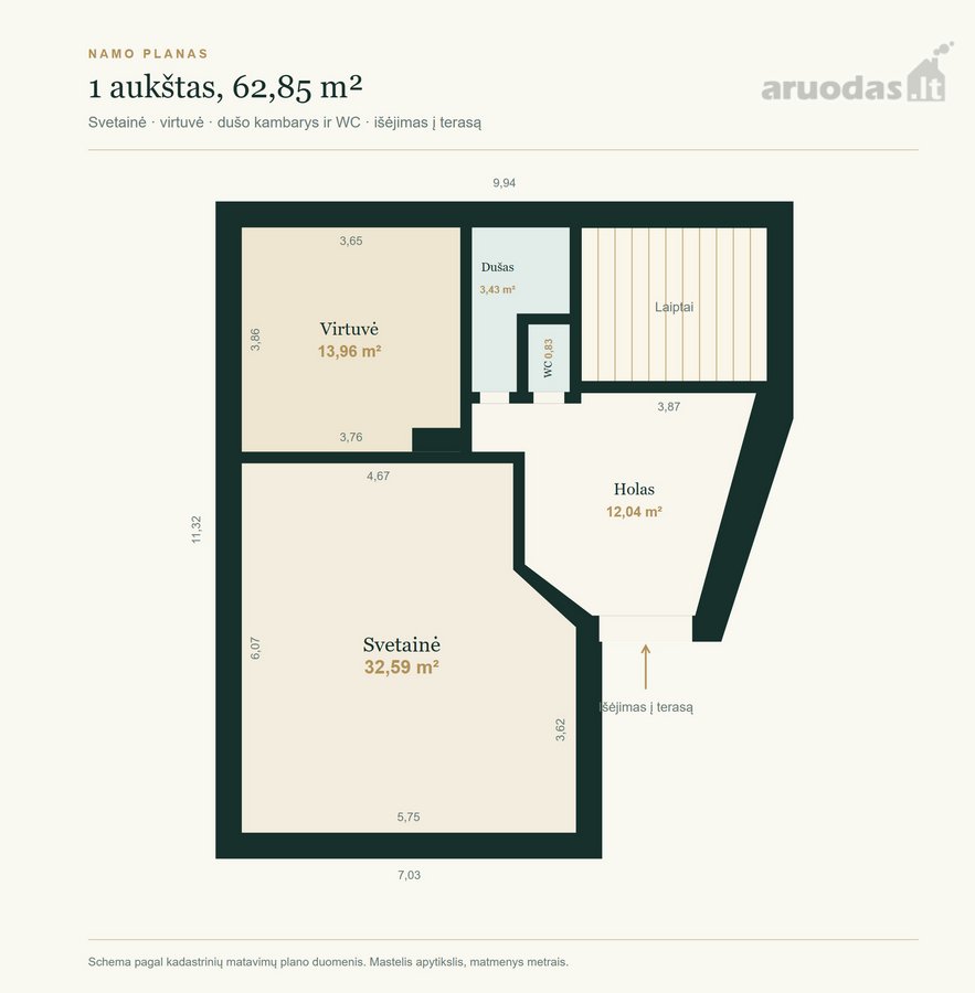 Parduodamas labai geros būklės 193,46 m² - nuotraukos Nr. 41