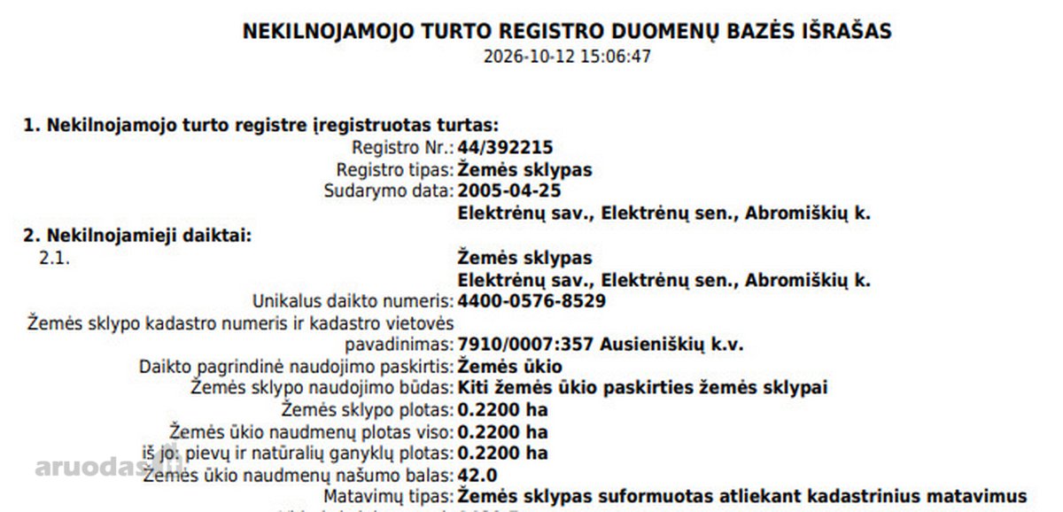 22 Arų Sklypas Abromiškėse, Netoli Ežero – 20 - nuotraukos Nr. 3