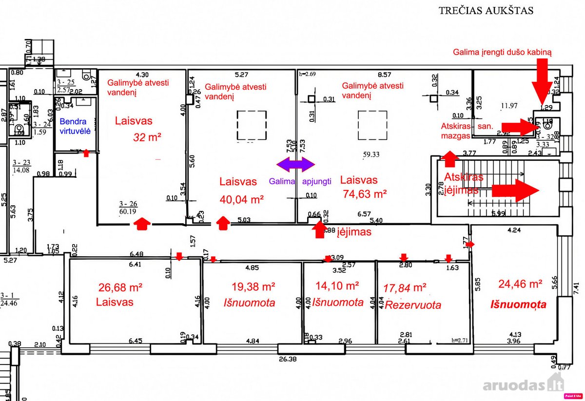 Išnuomojamos nuo 16 m² - 176 m² - nuotraukos Nr. 10