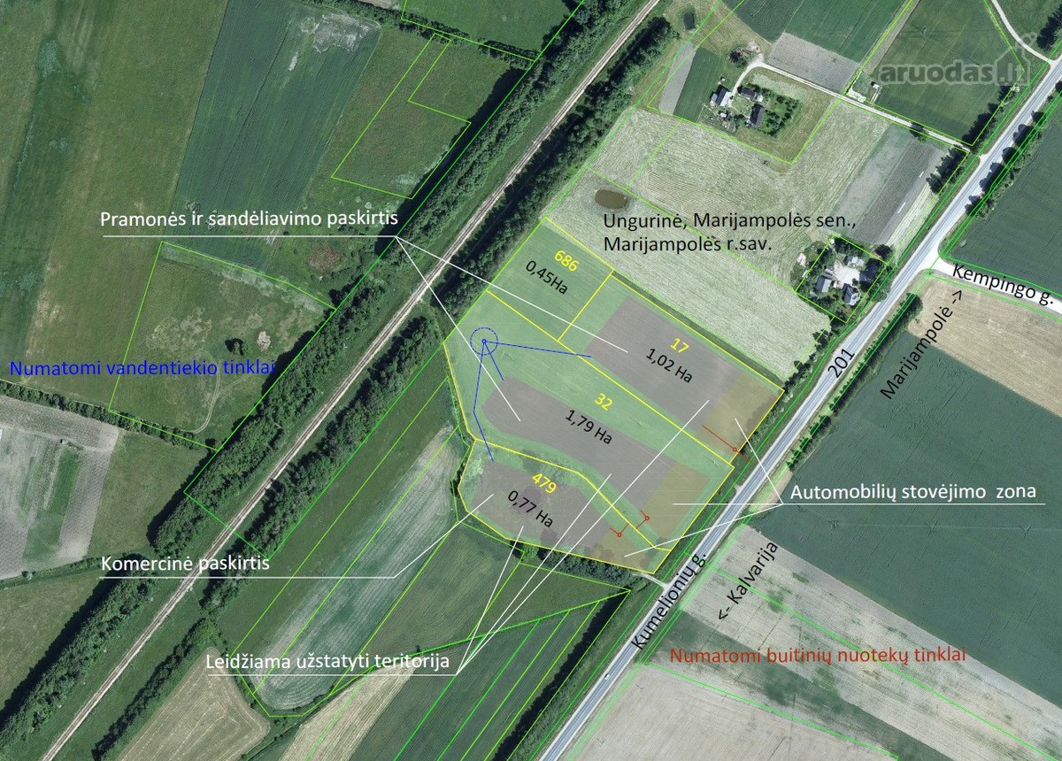 Parduodami 4 sklypai: 0.45 Ha; 0.77 Ha; 1.02 - nuotraukos Nr. 9