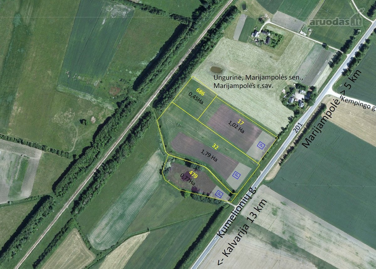 Parduodami 4 sklypai: 0.45 Ha; 0.77 Ha; 1.02 - nuotraukos Nr. 10