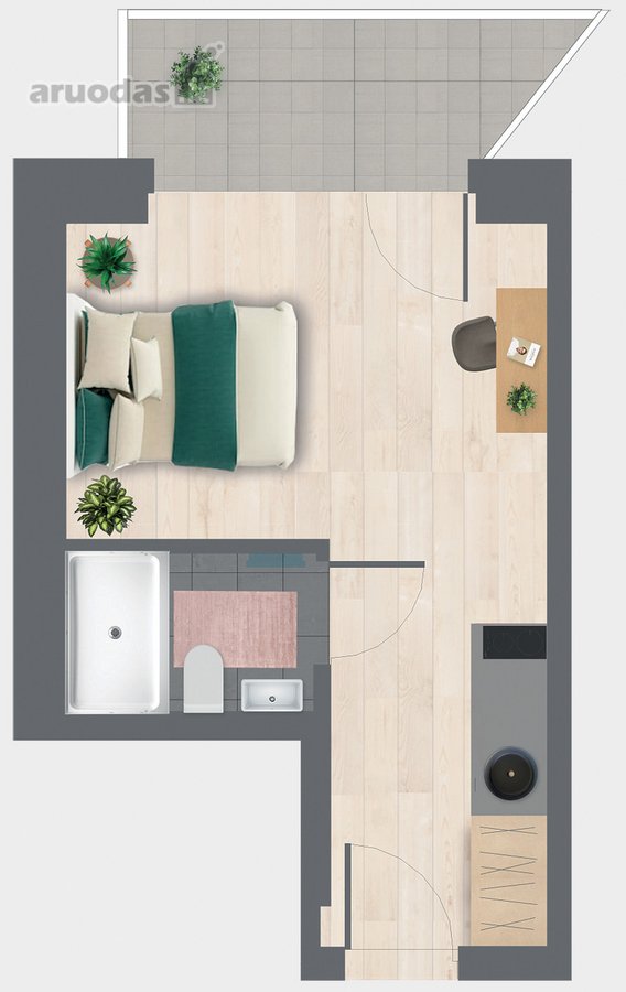 Studio tipo apartamentai: - nuotraukos Nr. 6