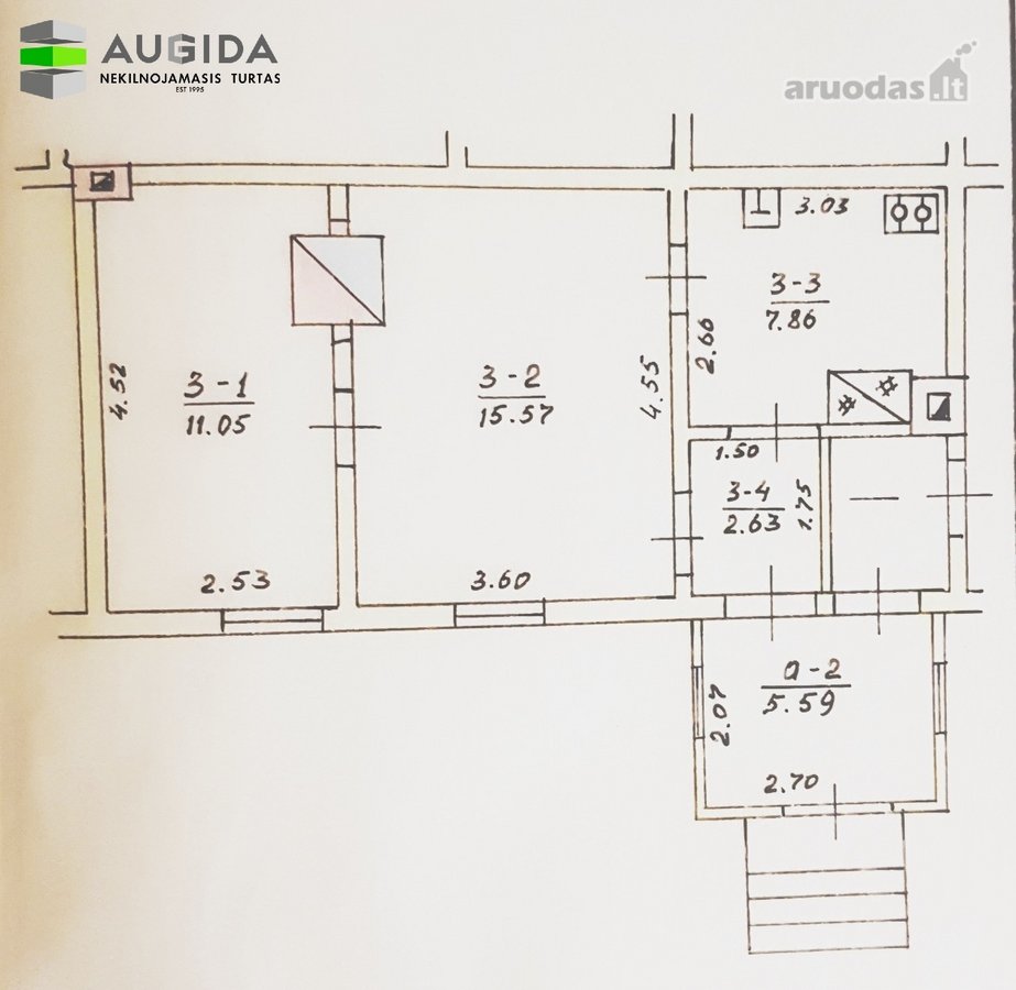 Parduodamas kompaktiškas 2 kambarių, 40 kv.m - nuotraukos Nr. 9