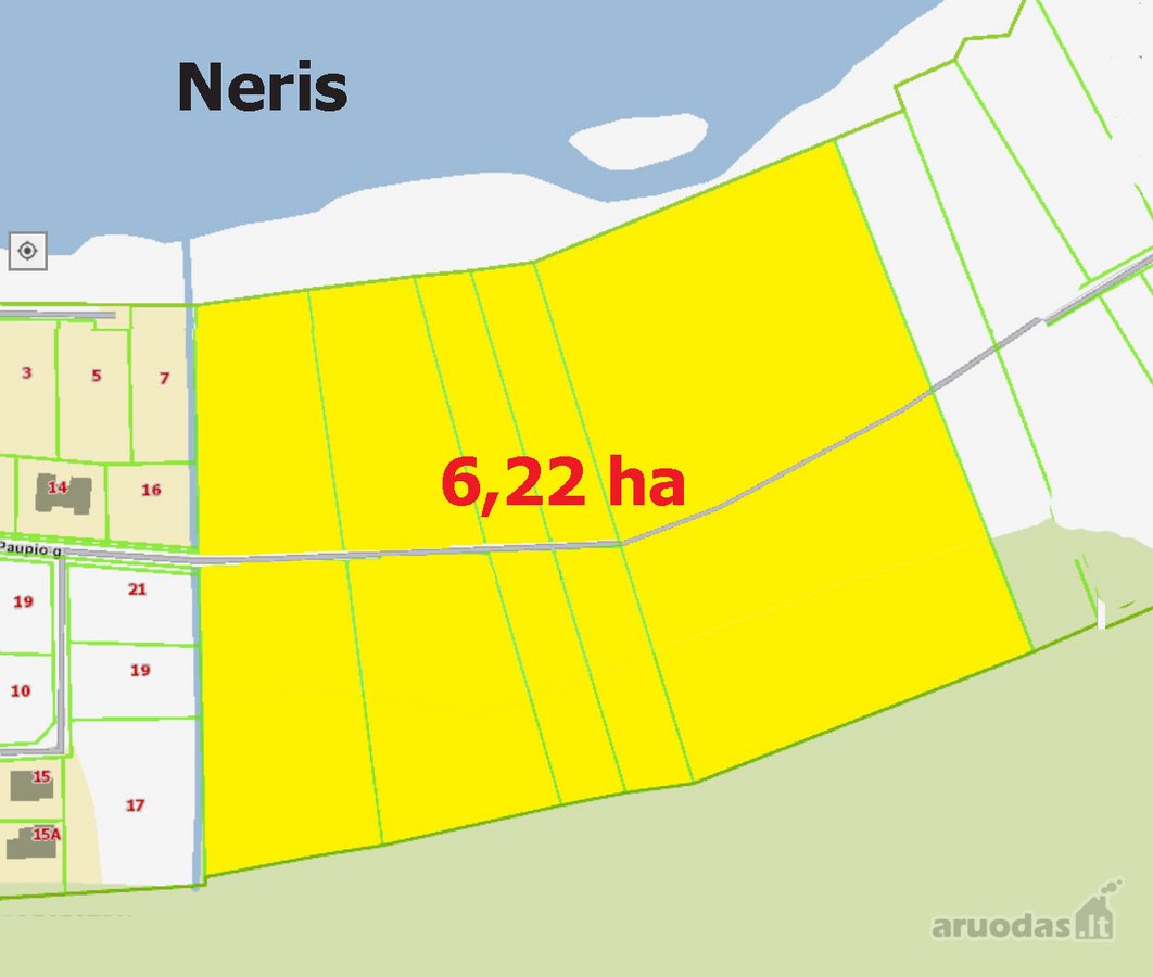 6.22 ha ant Neries kranto už Kleboniškio,