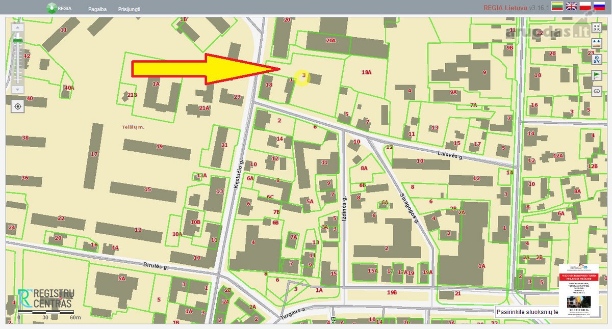 Centre, 36 arų sklypas, Laisvės g 3, Telšiai, - nuotraukos Nr. 5