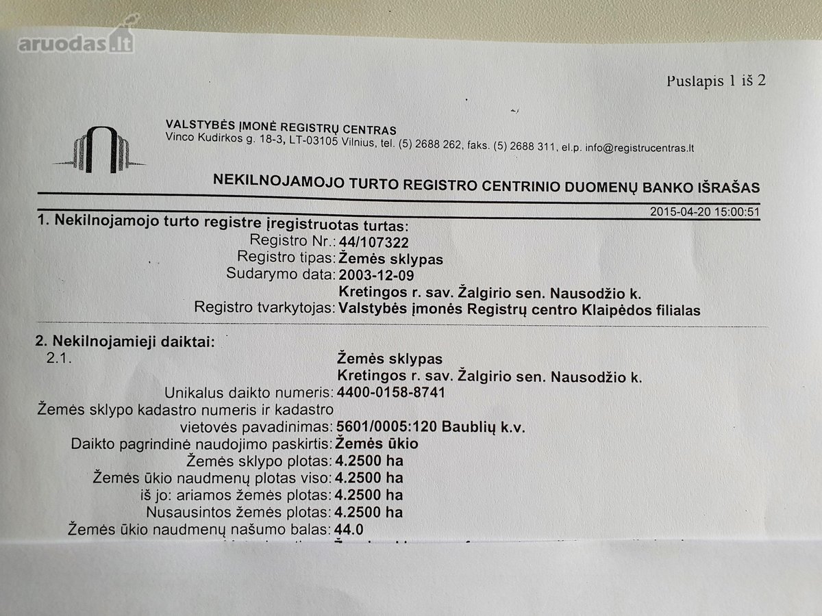 Parduodami du sklypai. Puiki vieta tiek žemės - nuotraukos Nr. 3