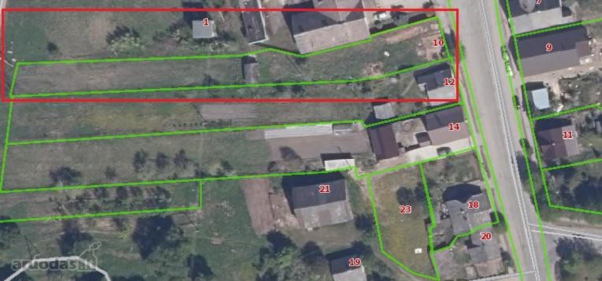 Čekiškės miestelio centre parduodamas 16,46 a