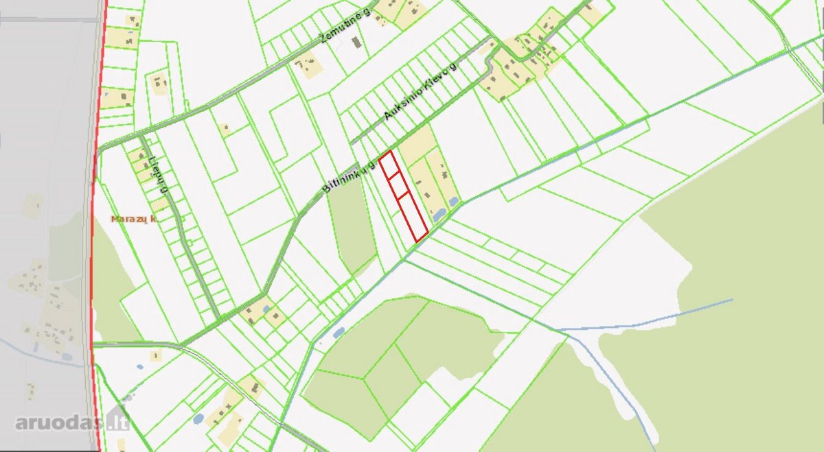 Parduodami dalimis arba kartu du (1 Ha ir 1