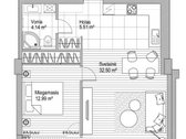 Išnuomojamas 56 m², 2 kambarių butas naujame - nuotraukos Nr. 2