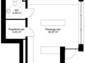 Patalpų numeris projekte K4. Plotas 45,1 m2, - nuotraukos Nr. 5