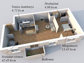 Jaukus 2 k. butas su aukštomis lubomis ir - nuotraukos Nr. 5