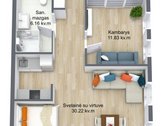 Tik 100 M Iki Jūros! - 2 Kambarių Butas Šventojoje - nuotraukos Nr. 40
