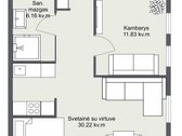 Tik 100 M Iki Jūros! - 2 Kambarių Butas Šventojoje - nuotraukos Nr. 41