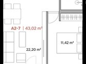 Parduodamas 2 kambarių 43,02 m² butas , - nuotraukos Nr. 6
