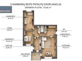 Parduodamas 3-jų Kambarių 73,78 kv.m Butas - nuotraukos Nr. 15