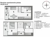 Parduodami 3 kambarių 44,85 kv.m. - nuotraukos Nr. 2