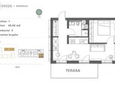 Parduodamas pilnai įrengtas 2 kambarių butas - nuotraukos Nr. 17