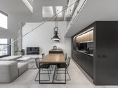 Išskirtinio interjero loftas su panorama į - nuotraukos Nr. 3