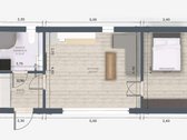 Modulinio namo gyvenamas plotas 40 m2, lubų - nuotraukos Nr. 4