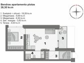 Parduodami 3 kambarių 38,30 kv.m. - nuotraukos Nr. 2