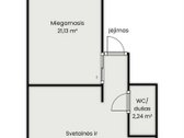 Parduodamas įrengtas 2 kambarių butas pačioje - nuotraukos Nr. 21