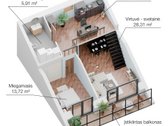 Išskirtinis butas su antresole ir iki 4,45 m - nuotraukos Nr. 2