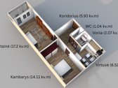 Parduodamas jaukus dviejų kambarių butas - nuotraukos Nr. 5