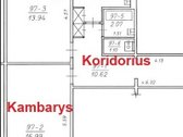 Parduodamas 2 Nepereinamų Kambarių Butas Su 2 - nuotraukos Nr. 11