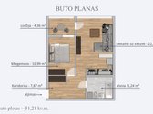 Parduodamas 2 Kambarių Butas Su Lodžija - nuotraukos Nr. 21