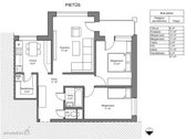Nuomojamas 3 kambarių, 67m2 butas Baisogaloje - nuotraukos Nr. 2