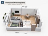 Parduodamas erdvus 44,32 m² 1 kambario butas - nuotraukos Nr. 23